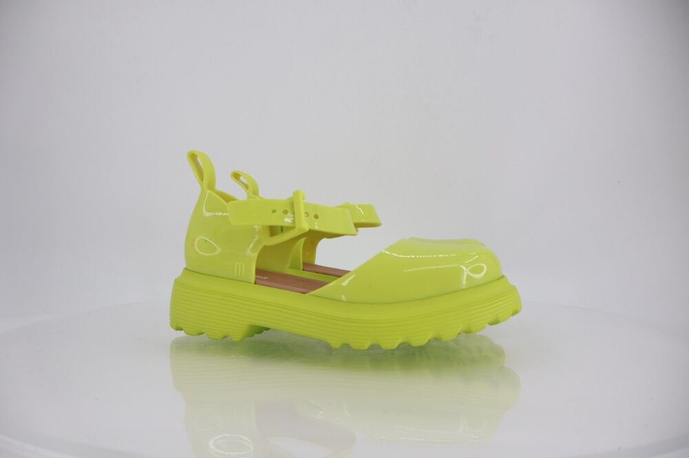 Melissa Women Ellie Mary Jane Loafer Jelly Platform Shoes Green Size 5
